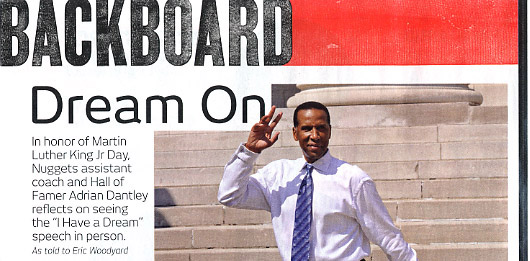 Adrian Dantley Backboard, SLAM 135. Adrian Dantley Backboard, SLAM 135.