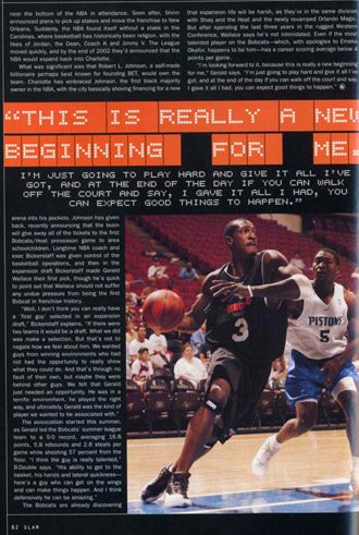 Gerald Wallace, SLAM 82 Feature. Gerald Wallace, SLAM 82 Feature.