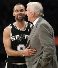 Tony Parker, Gregg Popovich Tony Parker, Gregg Popovich