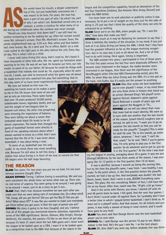 Julius Erving, SLAM 17 feature. Julius Erving, SLAM 17 feature.