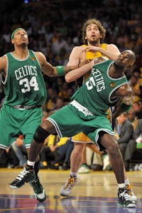 Kevin Garnett, Pau Gasol & Paul Pierce Kevin Garnett, Pau Gasol & Paul Pierce