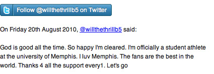 Will Barton Tweetlonger. Will Barton Tweetlonger.