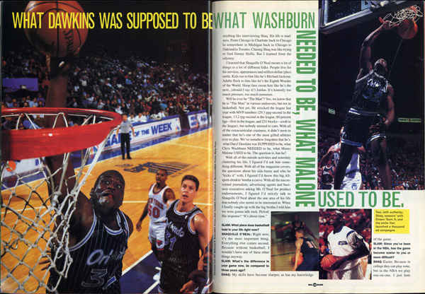 SLAM 3 feature: Shaq O'Neal SLAM 3 feature: Shaq O'Neal