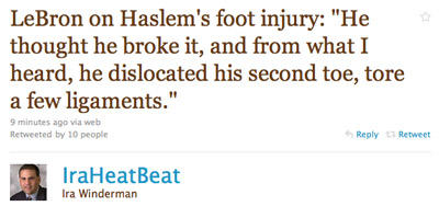Ira Heat Beat on Haslem. Ira Heat Beat on Haslem.