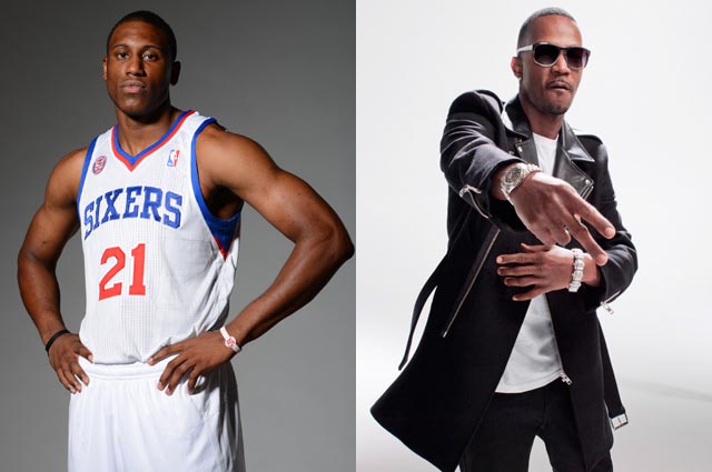 Thaddeus Young and Juicy J Thaddeus Young and Juicy J