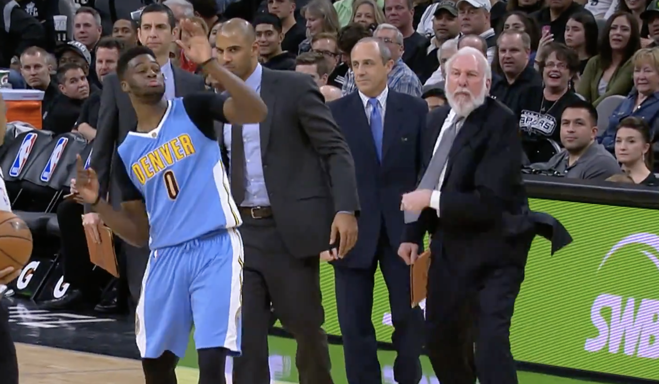 Gregg Popovich Gets Ejected Against the Nuggets