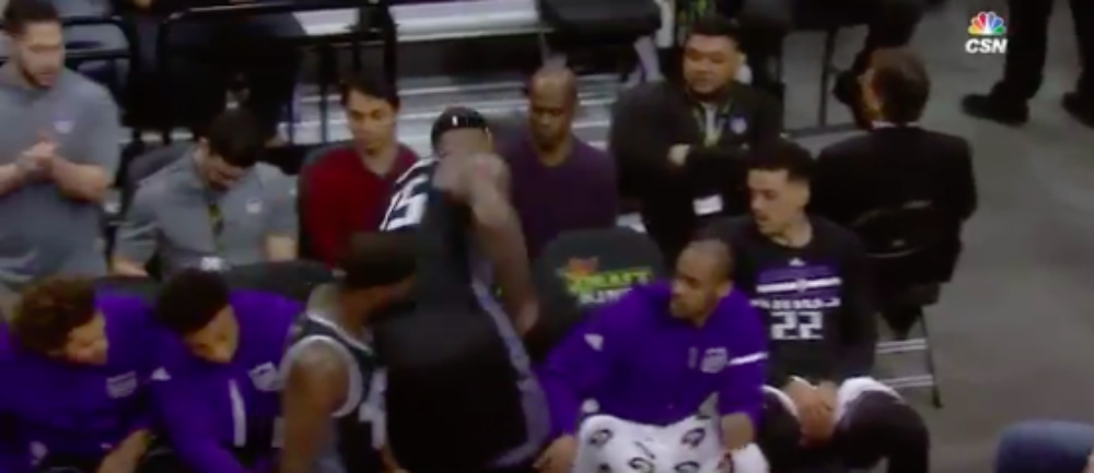 WATCH: DeMarcus Cousins Gets Technical Foul For Kicking And Punching Chair