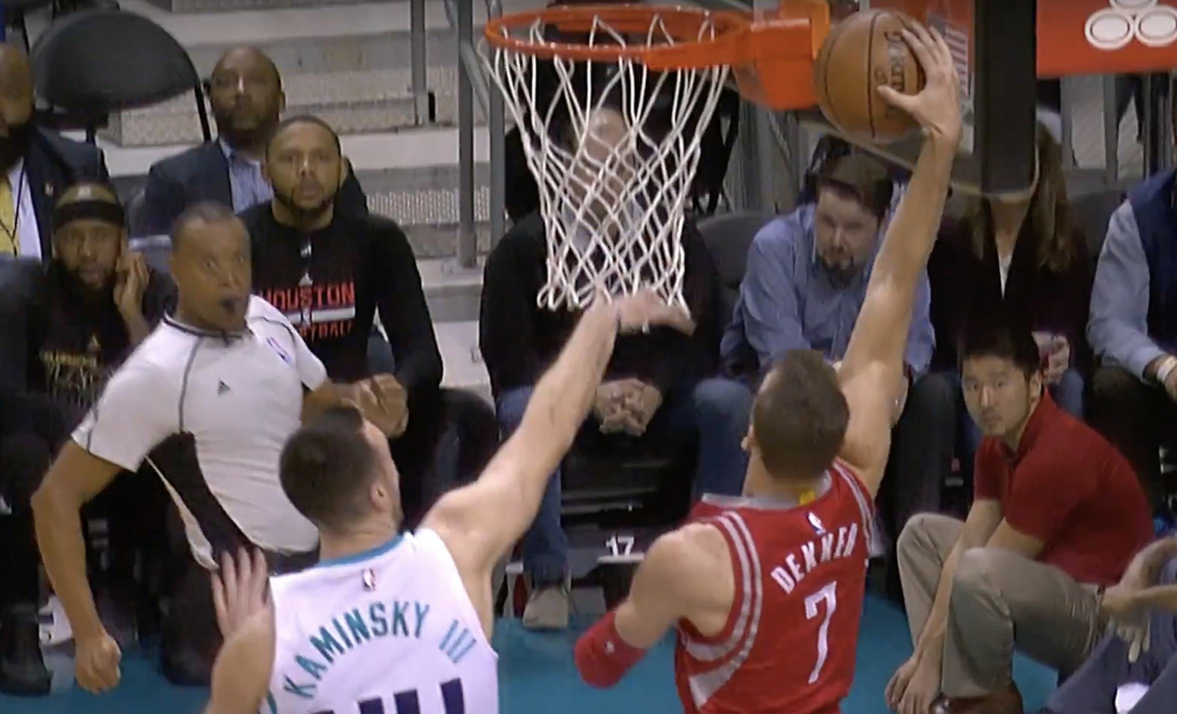 Sam Dekker Dunks on His College Teammate
