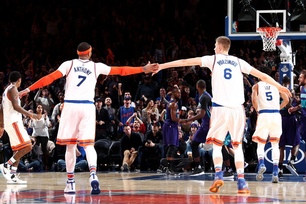 Kristaps Porzingis: Trading Carmelo Anthony 'Would Make Life Harder'