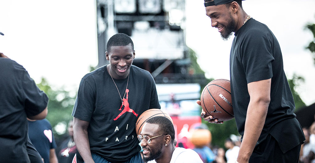 Jabari Parker, Kemba Walker and Victor Oladipo Visit the World Streetball Championship in Paris