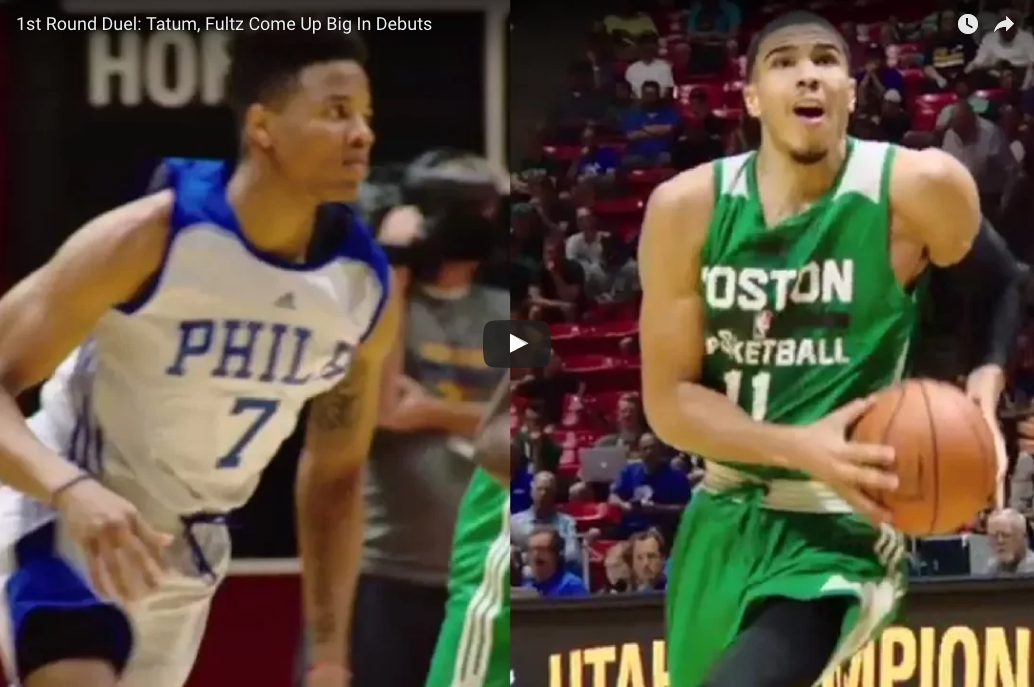 Markelle Fultz and Jayson Tatum Duel in Summer League Debut