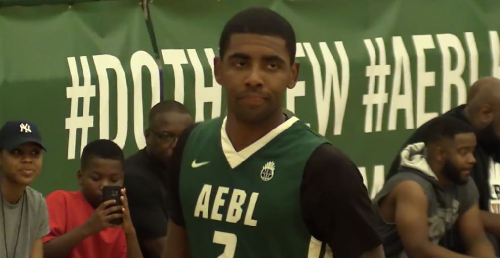 Beardless Kyrie Irving Makes It Rain At AEBL Pro-Am in Atlanta