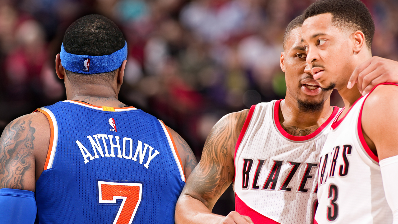 Report: Lillard, McCollum Doing a 'Really Good Job' Recruiting Carmelo Anthony