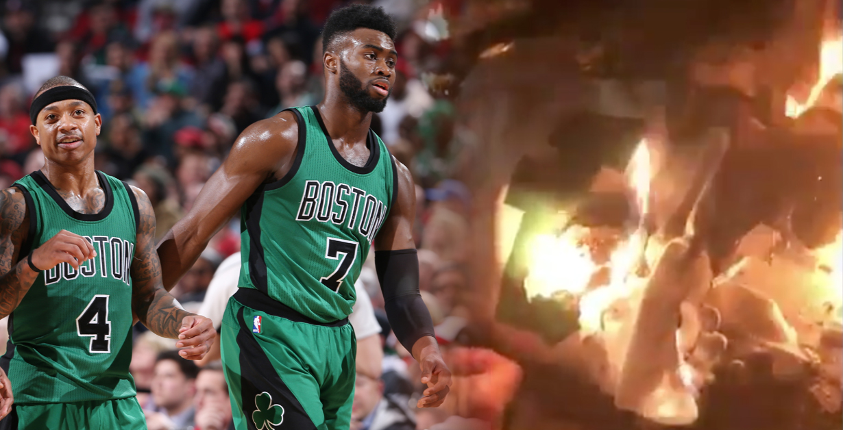 Jaylen Brown Calls Fans 'Pathetic' For Burning Isaiah Thomas' Jersey