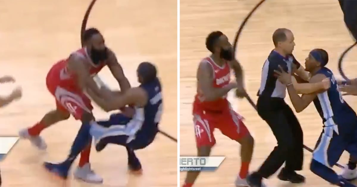 James Harden And Mario Chalmers Scuffle in Grizzlies Win