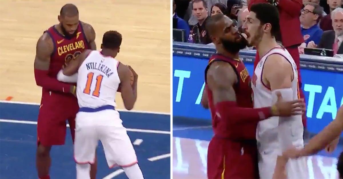 LeBron James Gets Into It With Frank Ntilikina and Enes Kanter