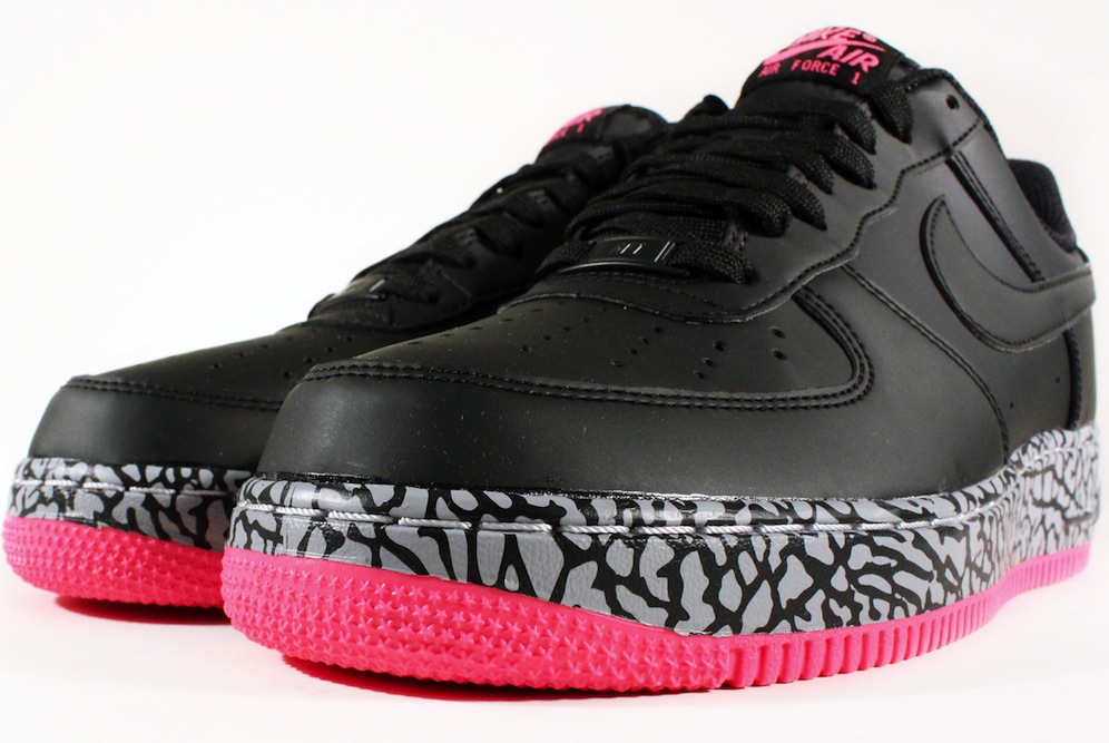 black air forces with pink