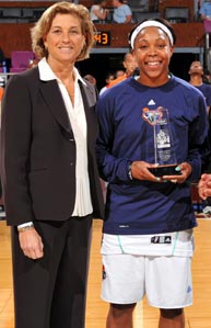 Carol Blazejowski & Cappie Pondexter Carol Blazejowski & Cappie Pondexter